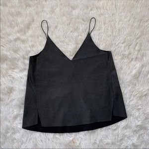 Zara Black Vegan Leather Tank